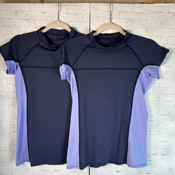 Patagonia two women’s Microswell
Short Sleeve T-shirt  Rashguard 71850. - Picture 1 of 8